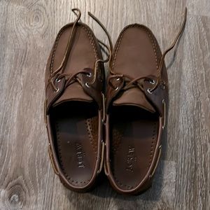 j. crew leather boat shoes men